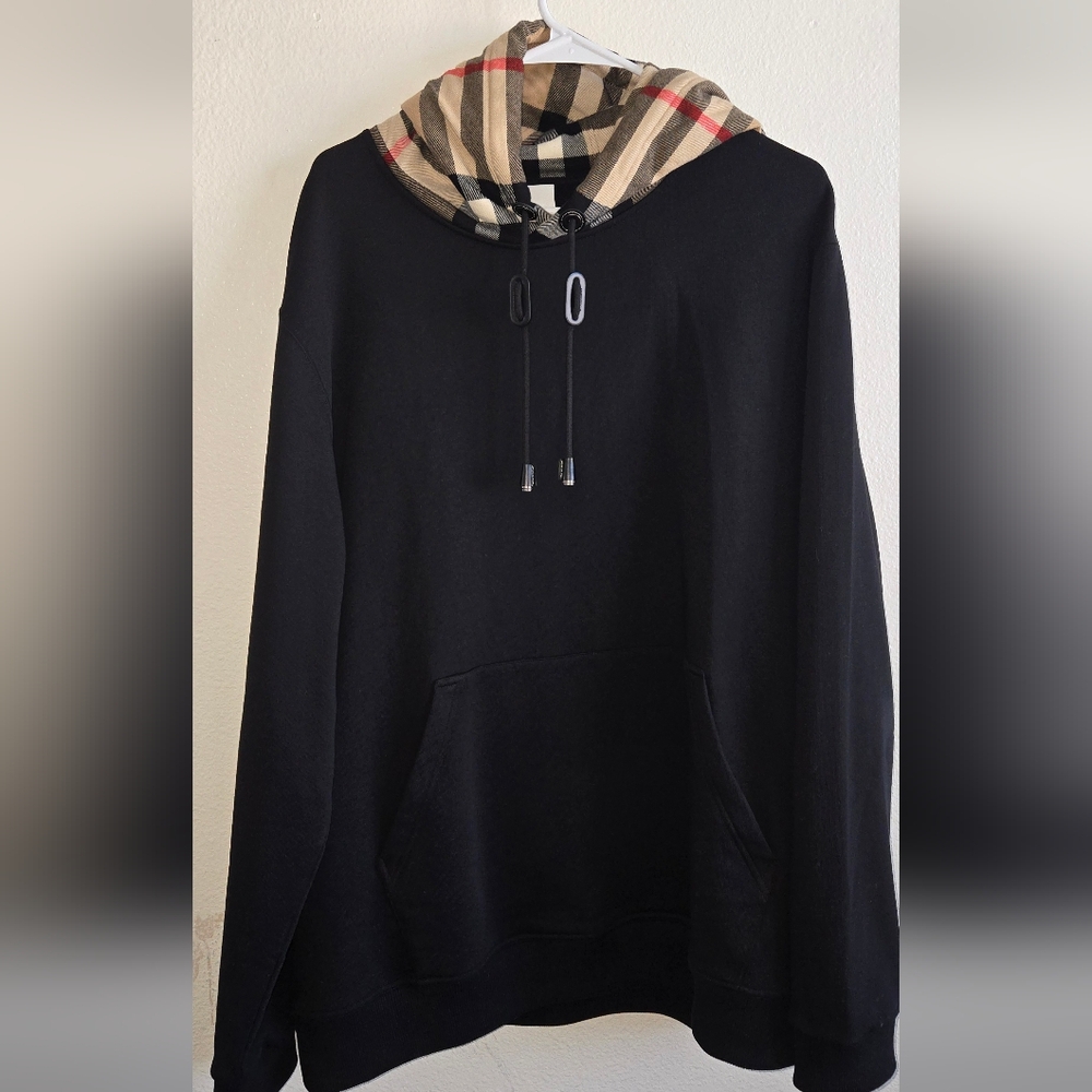Check Hood Cotton Hoodie
